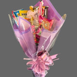 Candy and Chocolate wrapped in a bouquet. Designs vary.