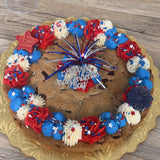 Chocolate Chip Cookie Cake-4th of July