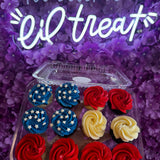 Mini cupcakes-12 pack  4th of July