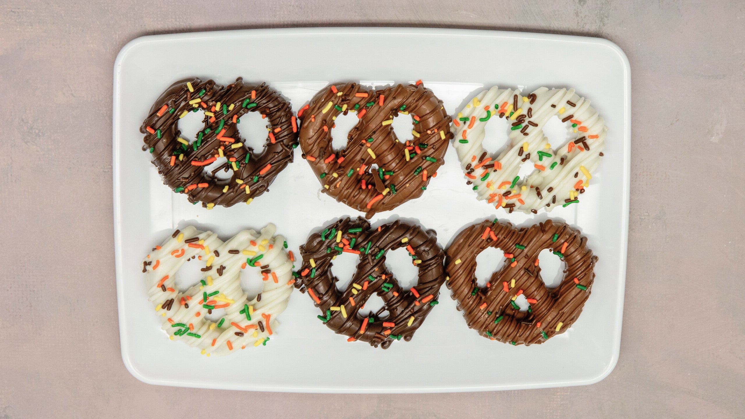 Chocolate Covered Pretzel Twists / Rods - Milk, Dark, or White Chocolate